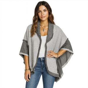 Free People Intimately Two-Tone Boho Oversized Hooded Cardigan Women's XS